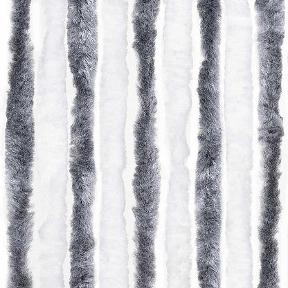 315123 vidaXL Insect Curtain Grey and White 56x200 cm Chenille