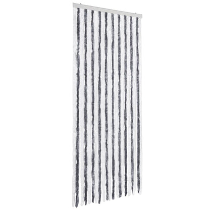 vidaXL Insect Curtain Grey and White 90x200 cm Chenille