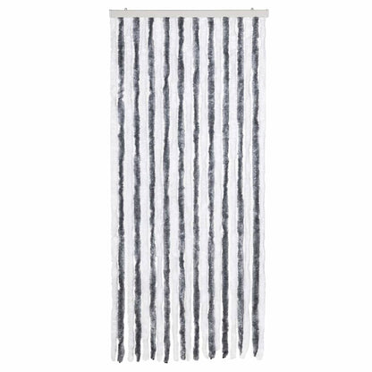 315124 vidaXL Insect Curtain Grey and White 90x200 cm Chenille