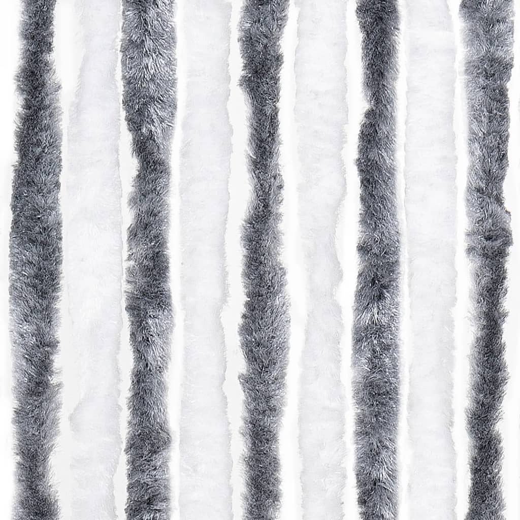 vidaXL Insect Curtain Grey and White 90x200 cm Chenille
