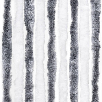 vidaXL Insect Curtain Grey and White 90x200 cm Chenille
