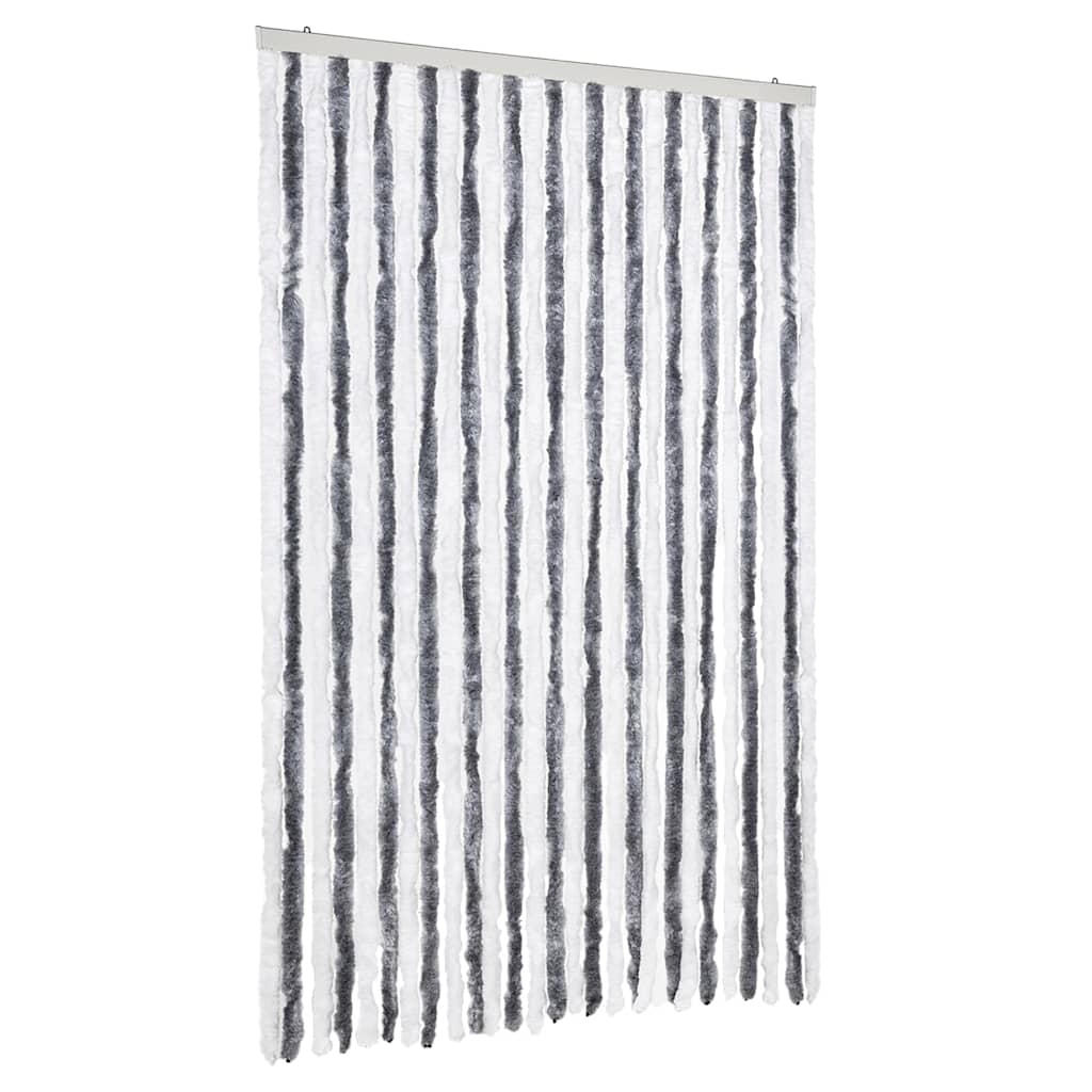 vidaXL Insect Curtain Grey and White 118x220 cm Chenille