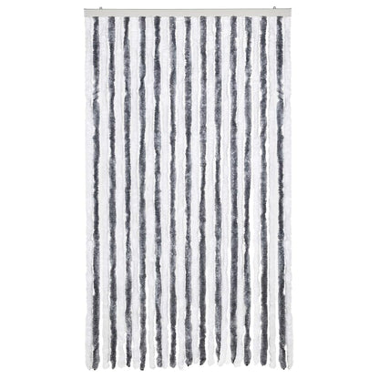vidaXL Insect Curtain Grey and White 118x220 cm Chenille