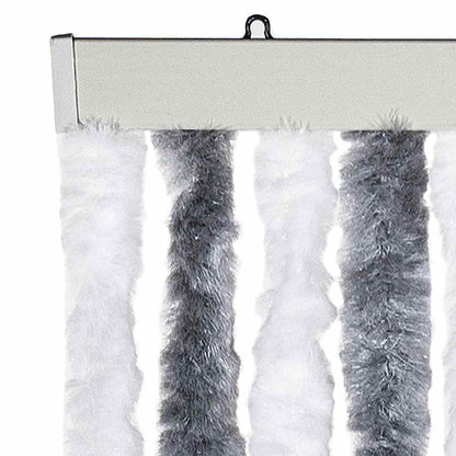 vidaXL Insect Curtain Grey and White 118x220 cm Chenille