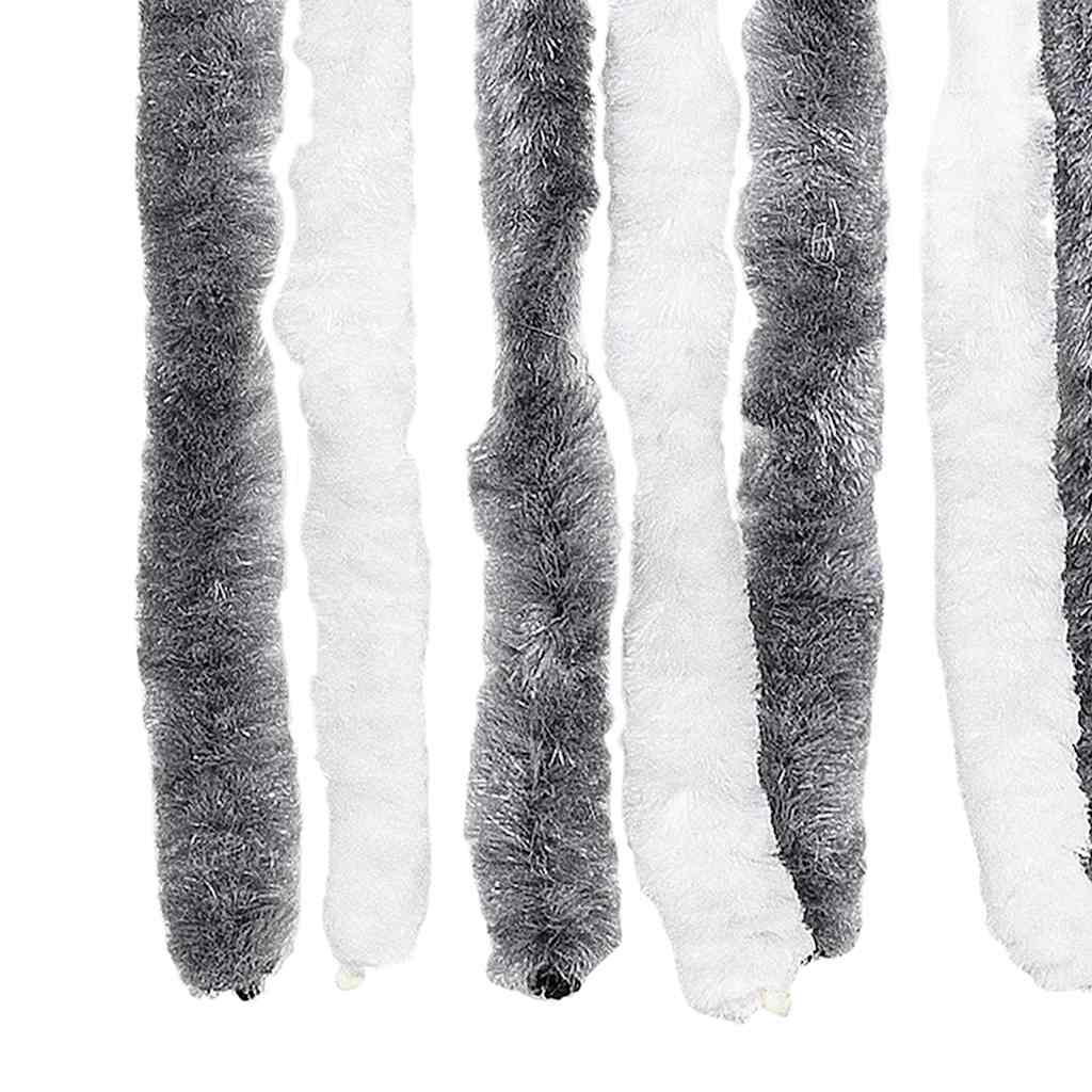 vidaXL Insect Curtain Grey and White 118x220 cm Chenille