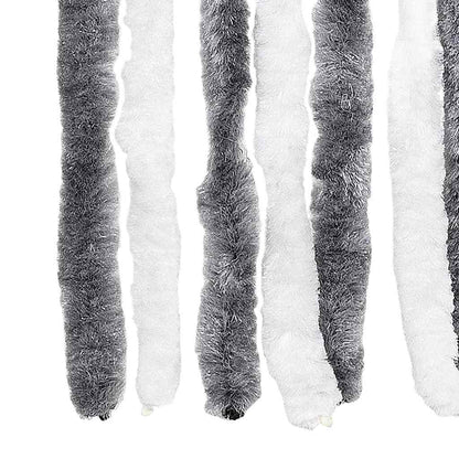 vidaXL Insect Curtain Grey and White 118x220 cm Chenille