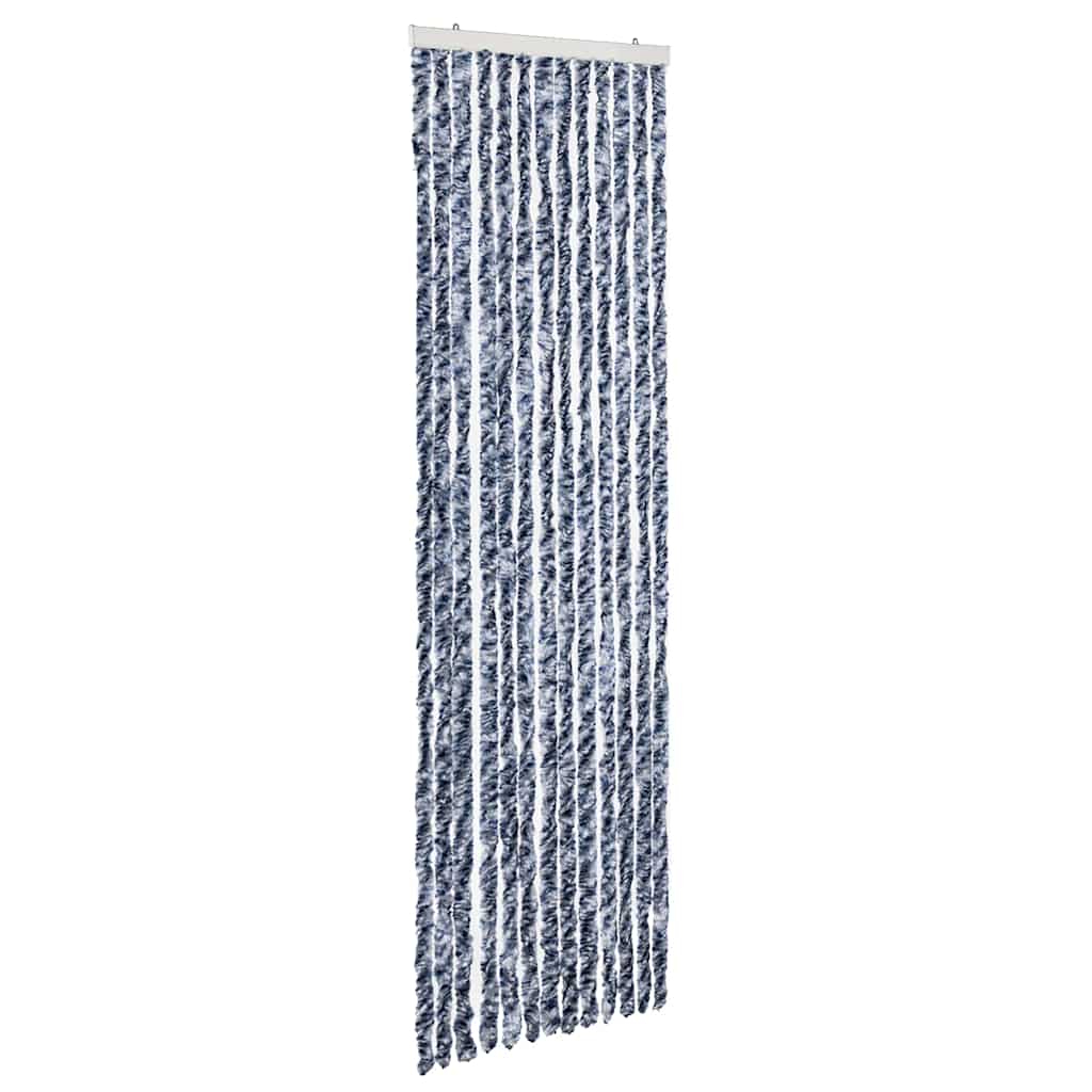 315126 vidaXL Insect Curtain Blue and White 56x200 cm Chenille