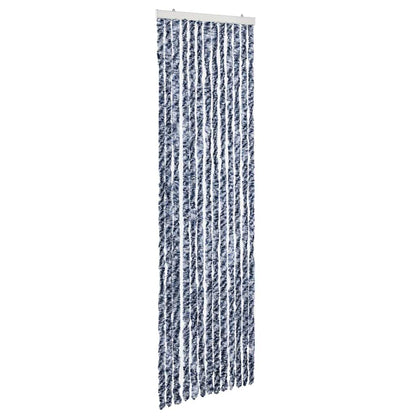 315126 vidaXL Insect Curtain Blue and White 56x200 cm Chenille