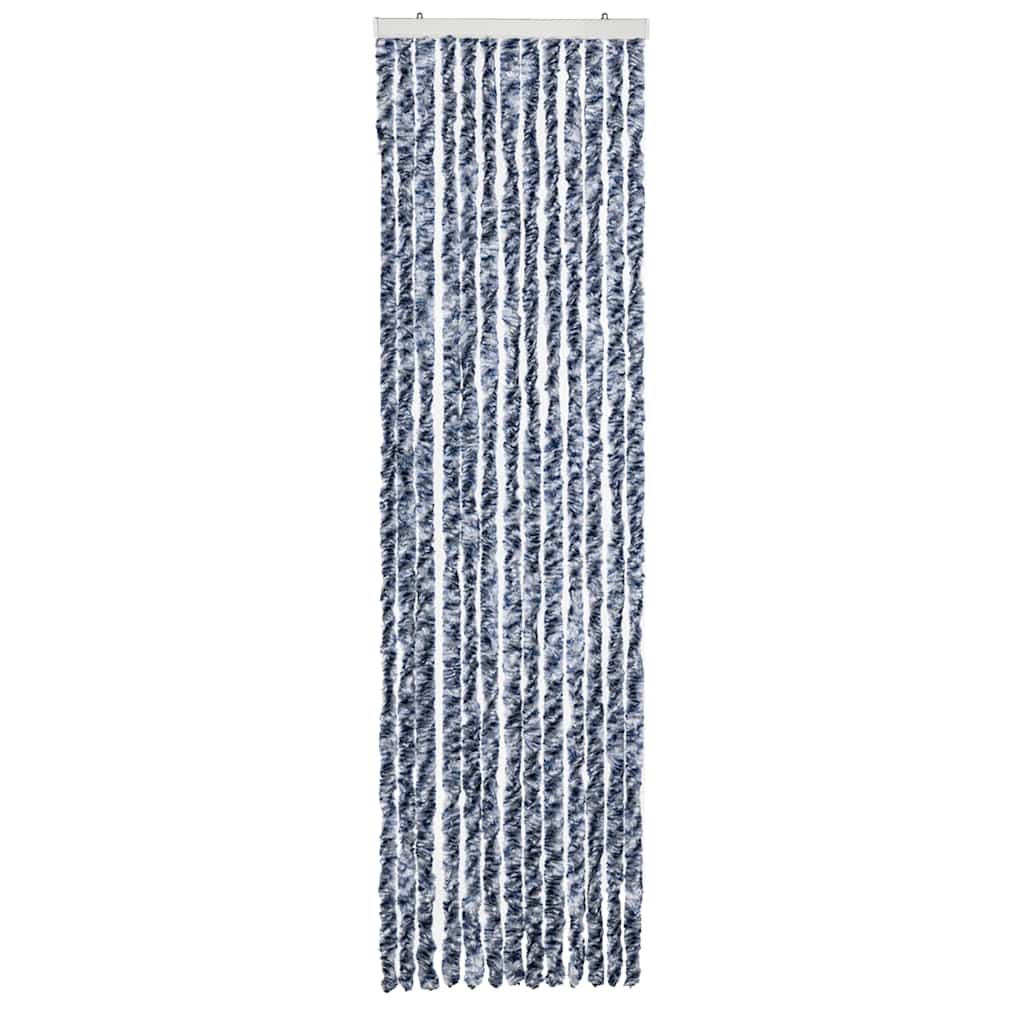 vidaXL Insect Curtain Blue and White 56x200 cm Chenille
