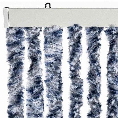 vidaXL Insect Curtain Blue and White 56x200 cm Chenille