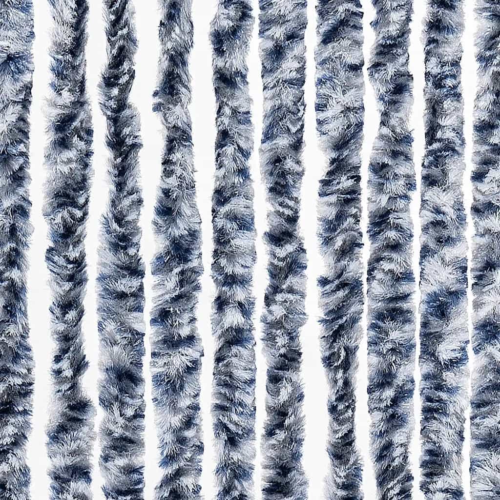 vidaXL Insect Curtain Blue and White 56x200 cm Chenille