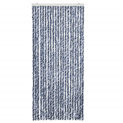 vidaXL Insect Curtain Blue and White 90x200 cm Chenille