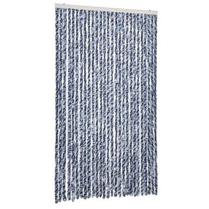 vidaXL Insect Curtain Blue and White 118x220 cm Chenille
