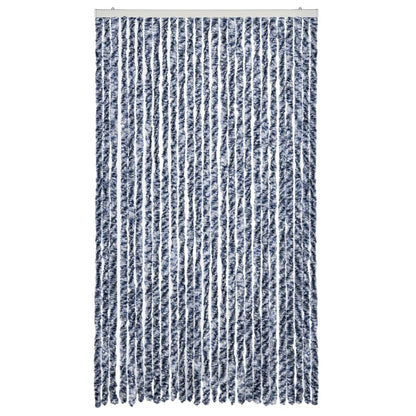 vidaXL Insect Curtain Blue and White 118x220 cm Chenille