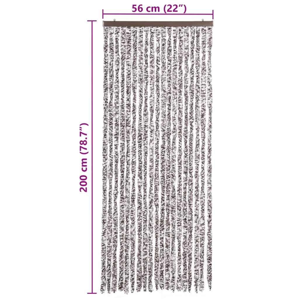 vidaXL Insect Curtain Brown and Beige 56x200 cm Chenille