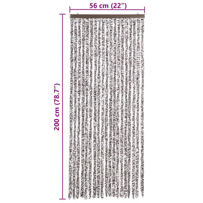 vidaXL Insect Curtain Brown and Beige 56x200 cm Chenille