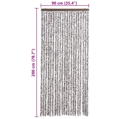 vidaXL Insect Curtain Brown and Beige 90x200 cm Chenille