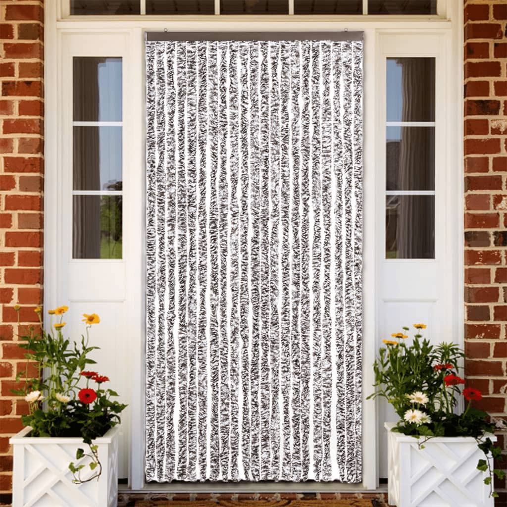 vidaXL Insect Curtain Brown and Beige 90x200 cm Chenille
