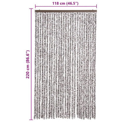 vidaXL Insect Curtain Brown and Beige 118x220 cm Chenille
