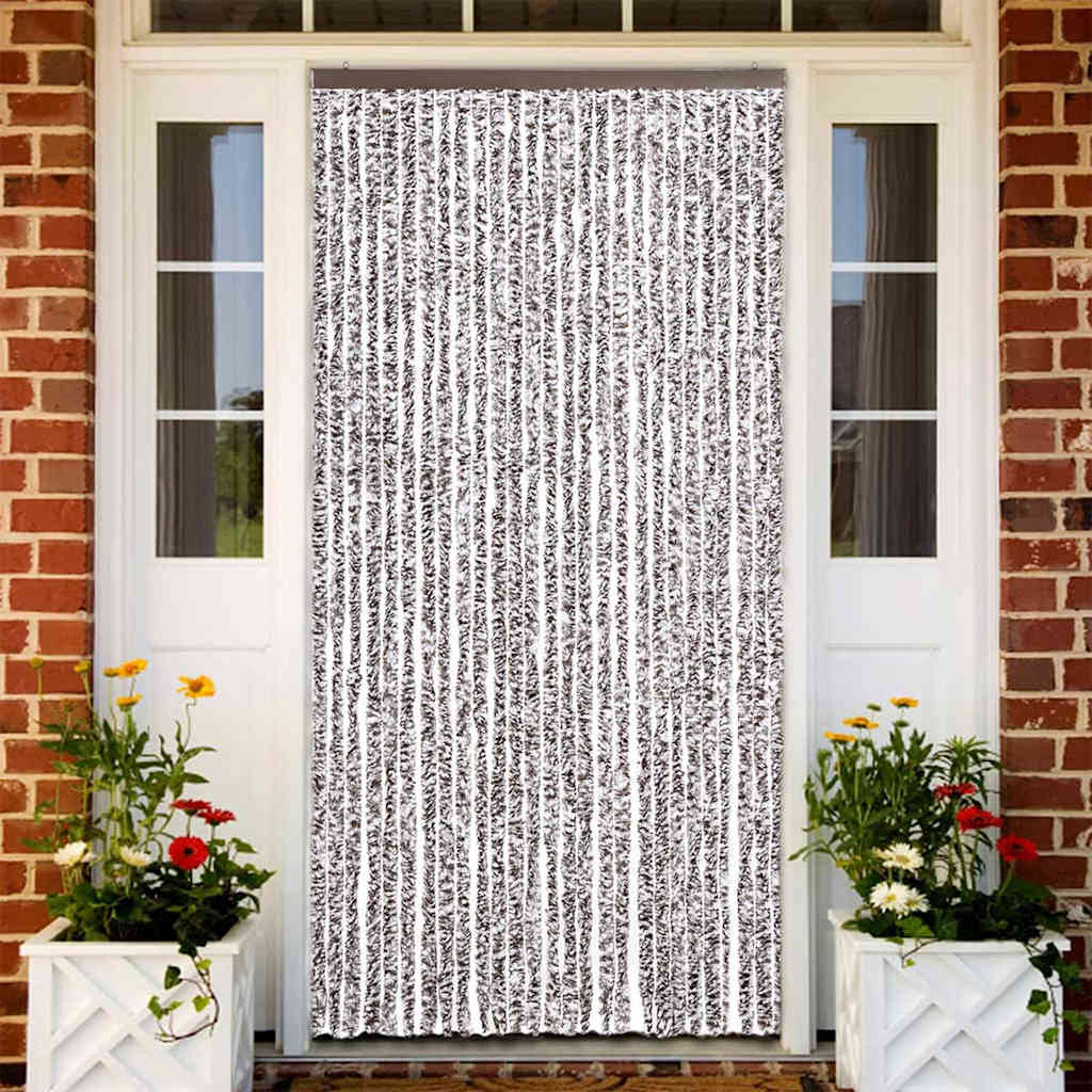 vidaXL Insect Curtain Brown and Beige 118x220 cm Chenille