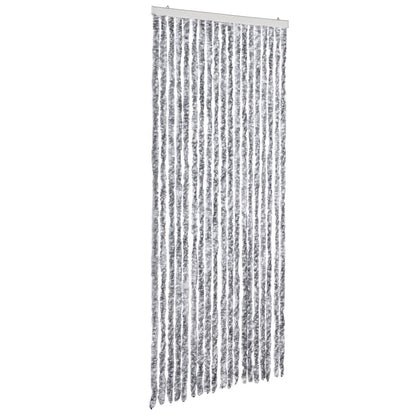 vidaXL Insect Curtain White and Grey 56x200 cm Chenille
