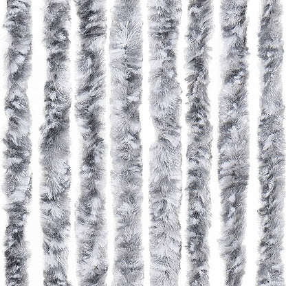vidaXL Insect Curtain White and Grey 56x200 cm Chenille