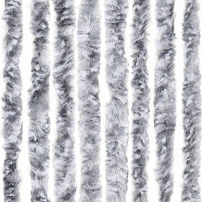 315132 vidaXL Insect Curtain White and Grey 56x200 cm Chenille
