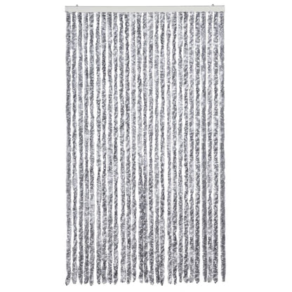 vidaXL Insect Curtain White and Grey 118x220 cm Chenille