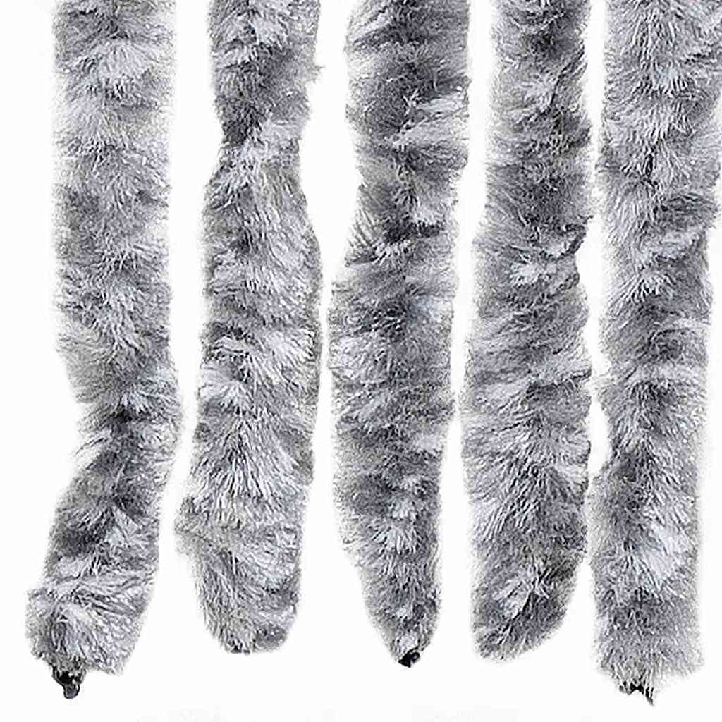 vidaXL Insect Curtain White and Grey 118x220 cm Chenille