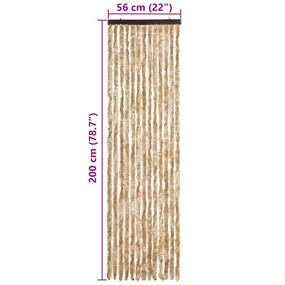 vidaXL Insect Curtain Beige 56x200 cm Chenille