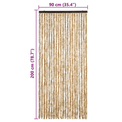 315136 vidaXL Insect Curtain Beige 90x200 cm Chenille