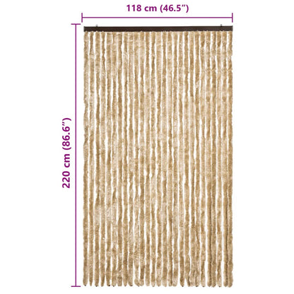vidaXL Insect Curtain Beige 118x220 cm Chenille