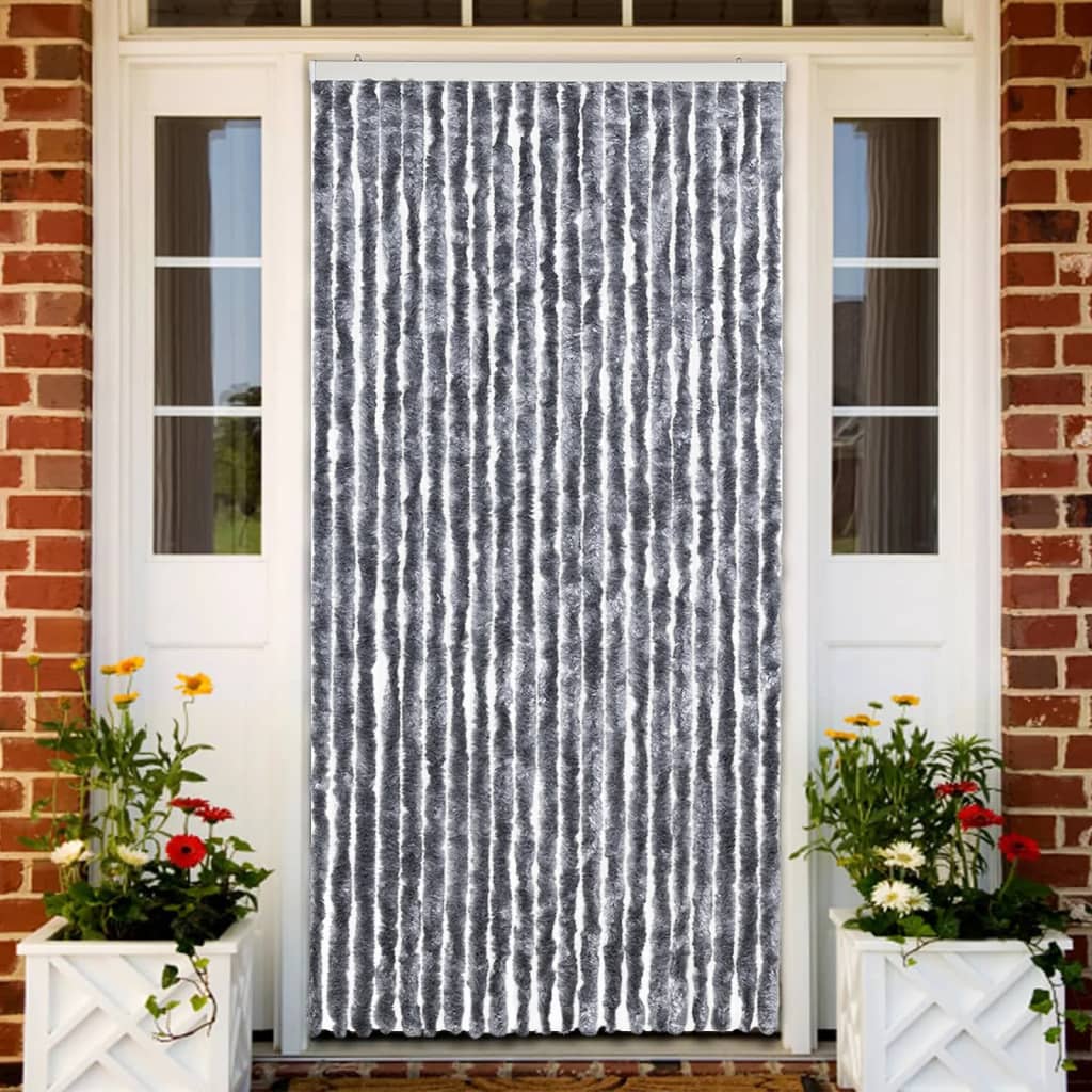 vidaXL Insect Curtain Silver 90x200 cm Chenille