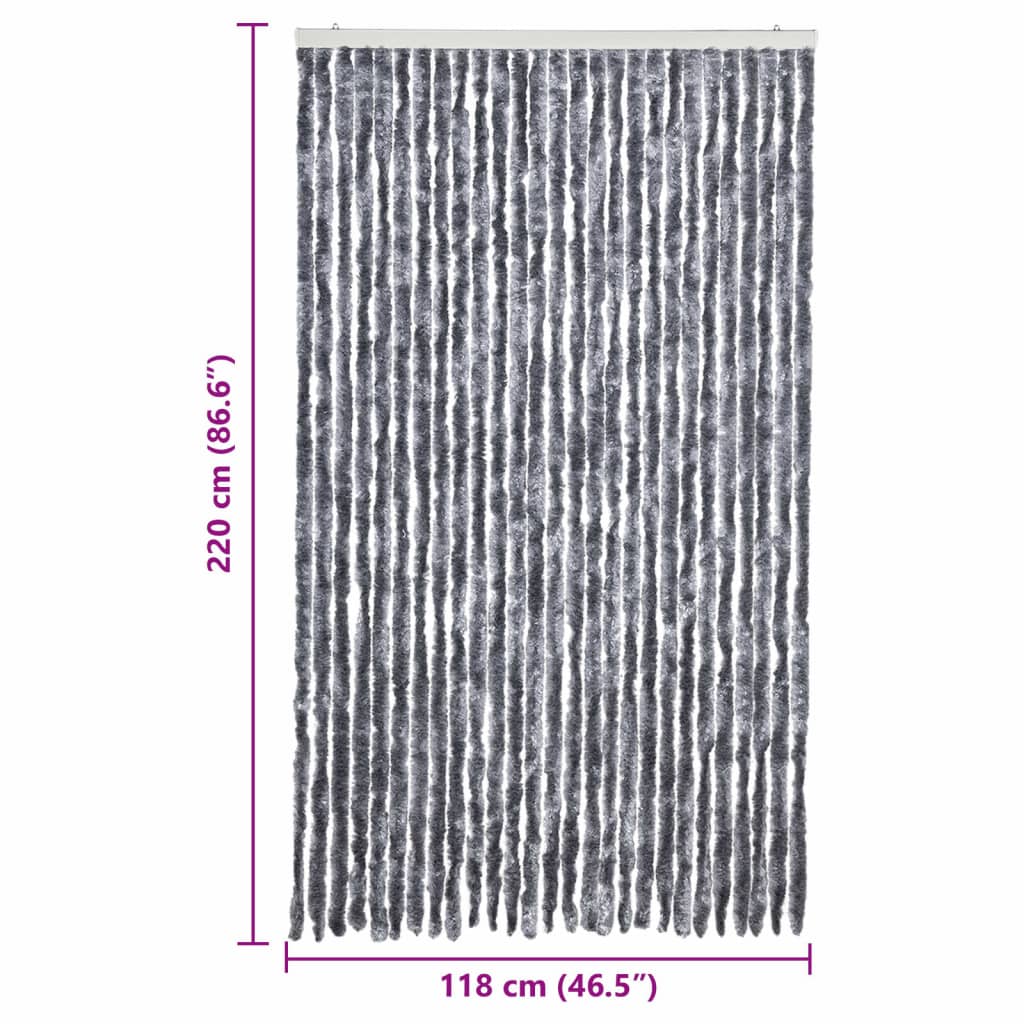 vidaXL Insect Curtain Silver 118x220 cm Chenille