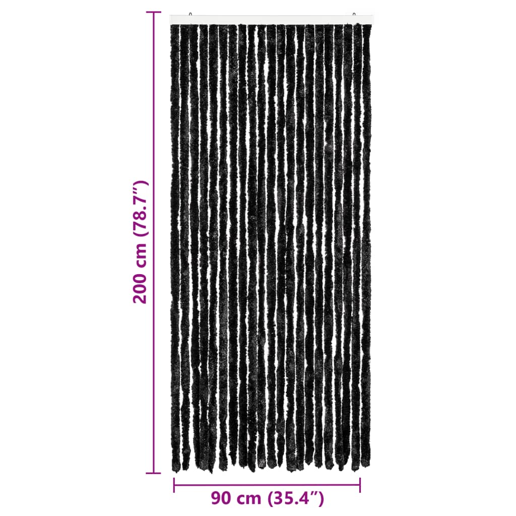 vidaXL Insect Curtain Anthracite 90x200 cm Chenille