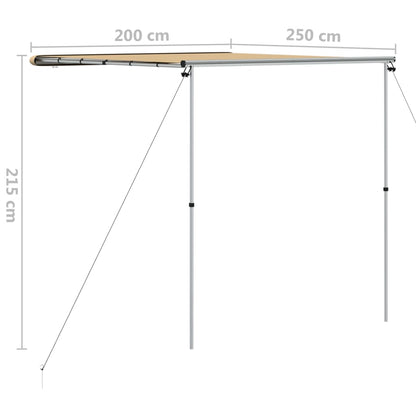 vidaXL Camper & Caravan Awning 2x2.5x2.15 m Beige
