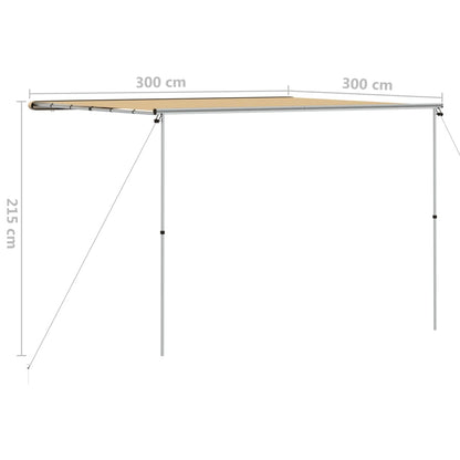 vidaXL Camper & Caravan Awning 3x3x2.15 m Beige