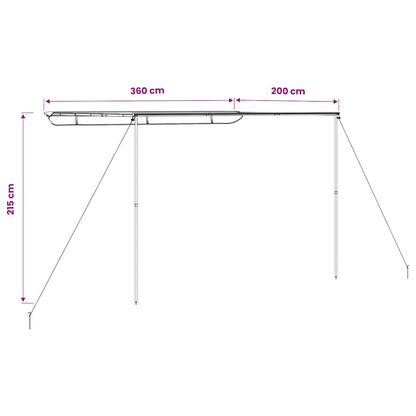 vidaXL Camper & Caravan Awning 3.6x2x2.15 m Beige