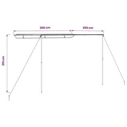vidaXL Camper & Caravan Awning 3.6x2.5x2.15 m Beige