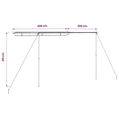 vidaXL Camper & Caravan Awning 4x2x2.15 m Beige