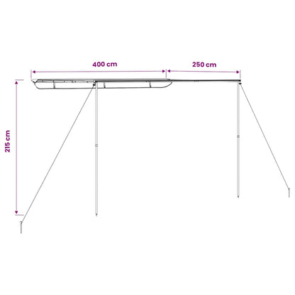 vidaXL Camper & Caravan Awning 4x2.5x2.15 m Beige