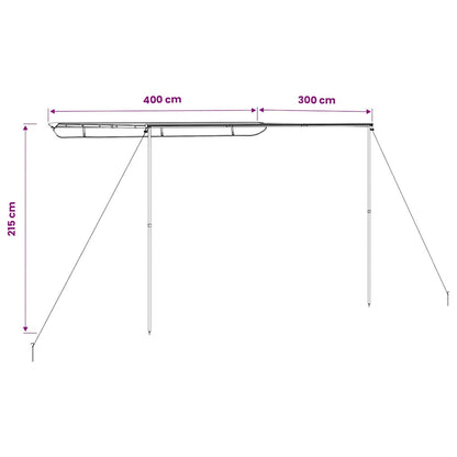 vidaXL Camper & Caravan Awning 4x3x2.15 m Beige