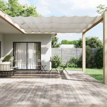 148166 vidaXL Vertical Awning White 140x420 cm Oxford Fabric