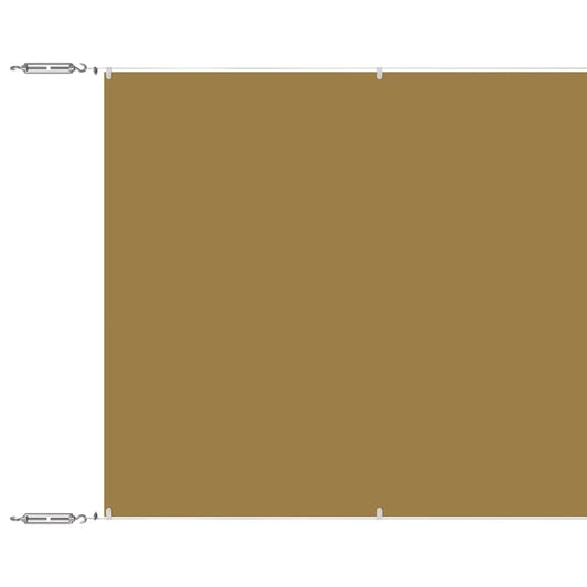 148254 vidaXL Vertical Awning Beige 60x1200 cm Oxford Fabric