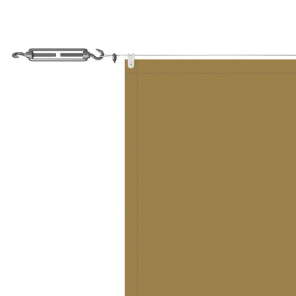vidaXL Vertical Awning Beige 140x1200 cm Oxford Fabric
