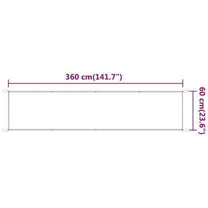 148298 vidaXL Vertical Awning Light Green 60x360 cm Oxford Fabric