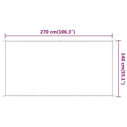 148311 vidaXL Vertical Awning Light Green 140x270 cm Oxford Fabric