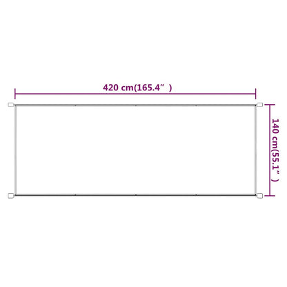 148362 vidaXL Vertical Awning Terracotta 140x420 cm Oxford Fabric