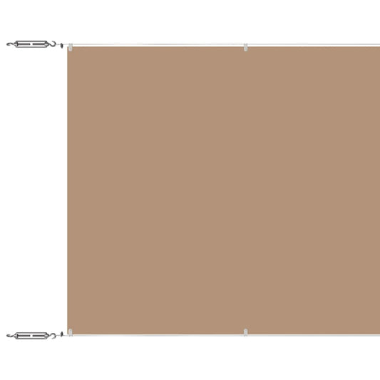 148401 vidaXL Vertical Awning Taupe 60x1200 cm Oxford Fabric