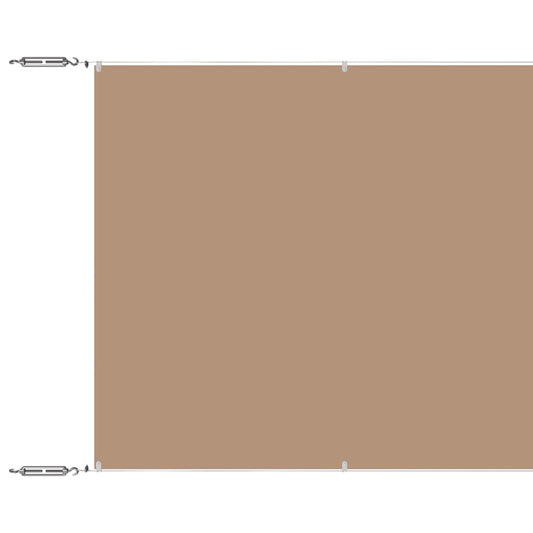 vidaXL Vertical Awning Taupe 100x1000 cm Oxford Fabric